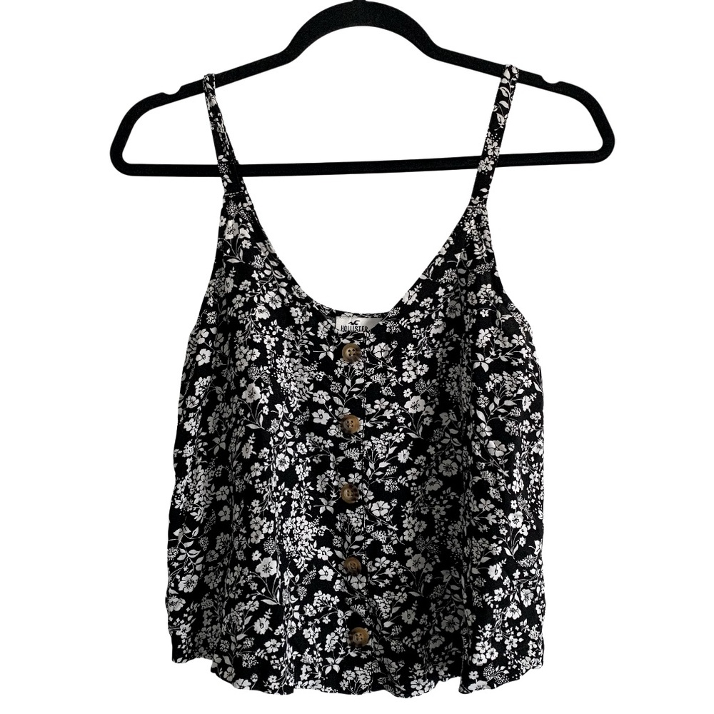 Hollister Floral Print Cropped Tank Top